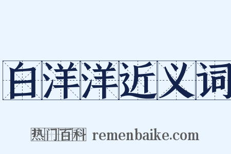 白洋洋近义词是什么意思的图片